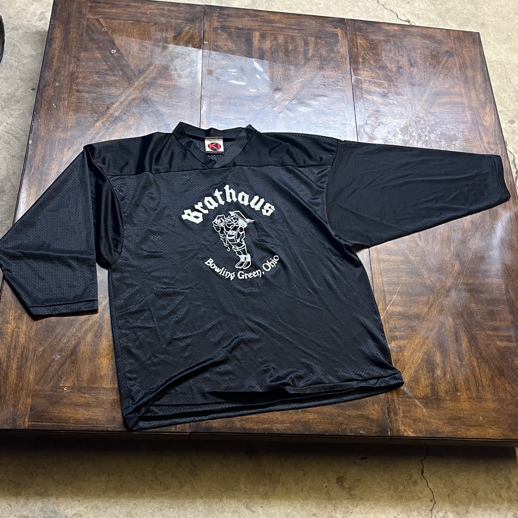 Vintage Brathaus College Town Pub Graphic Hockey Jersey